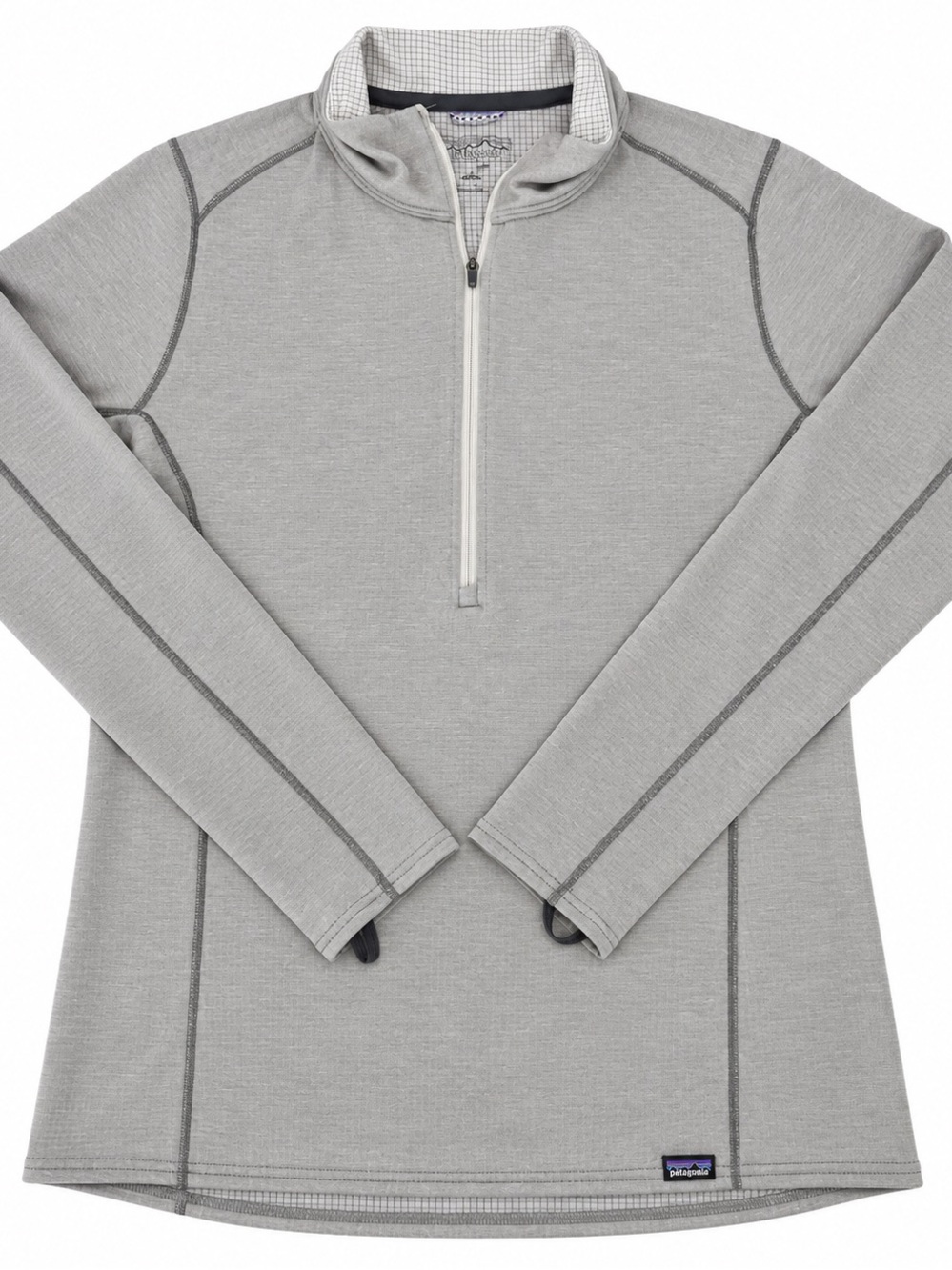 Patagonia Light Gray Women's Half-Zip Pullover with Contrast Stitching